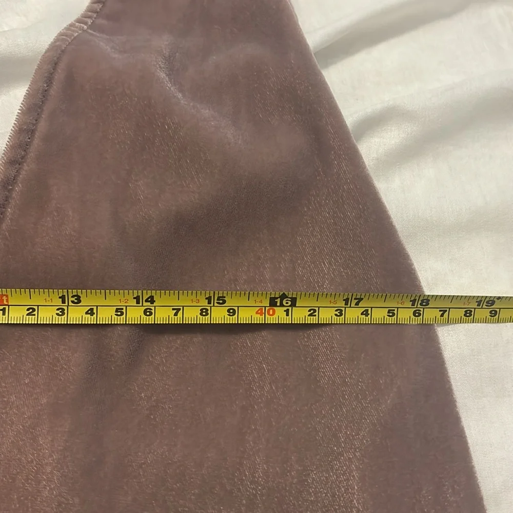 Free People rose mauve open velvet vest w/admirial buttons SZ   M boho chic - Picture 5 of 13